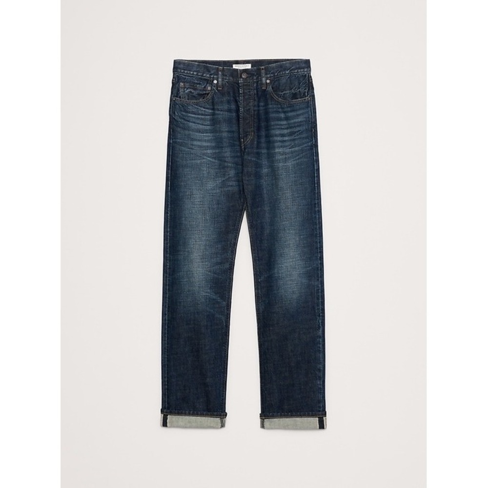 Banana Republic Selvedge Straight Jeans Dark Wash 34 New With Tags